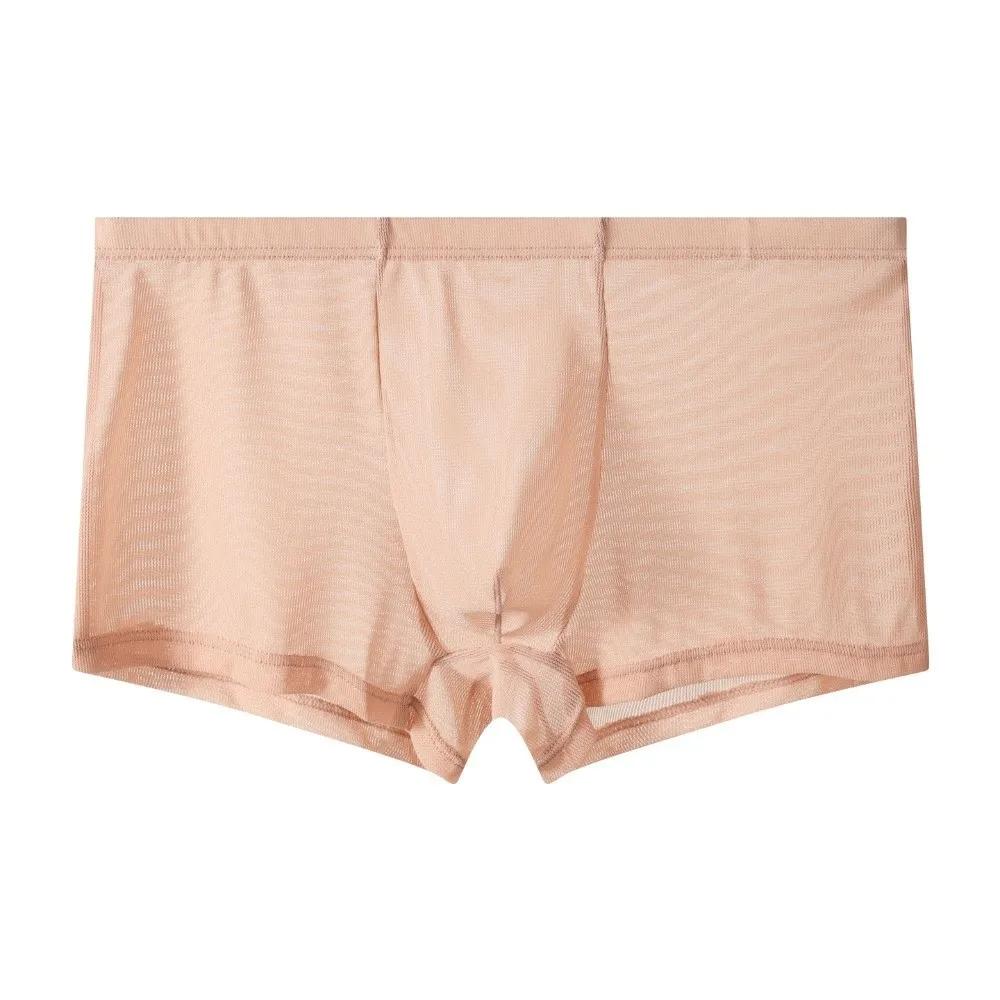 Sous-vêtements de mode pour hommes, caleçons boxer, maille transparente, shorts en maille fine, boxers respirants, séchage rapide, sous-vêtements pour hommes au quotidien