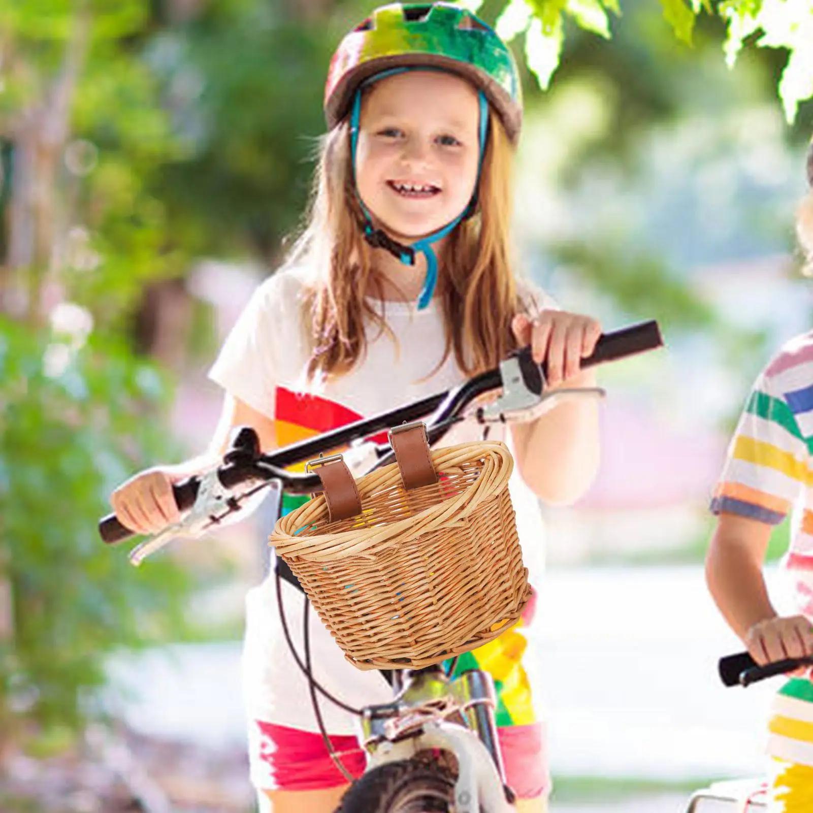 Panier de vélo pour enfants en osier en forme