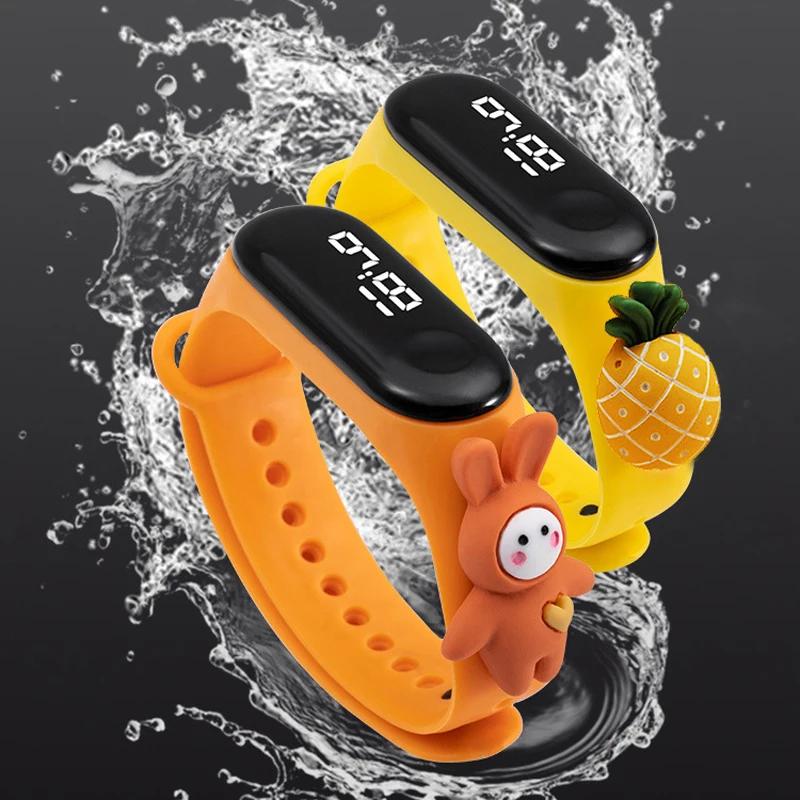 Montre de sport étanche pour enfants, dessin animé dinosaure licorne, jouets pour enfants, montre électronique numérique Led pour garçons et filles, Bracelet