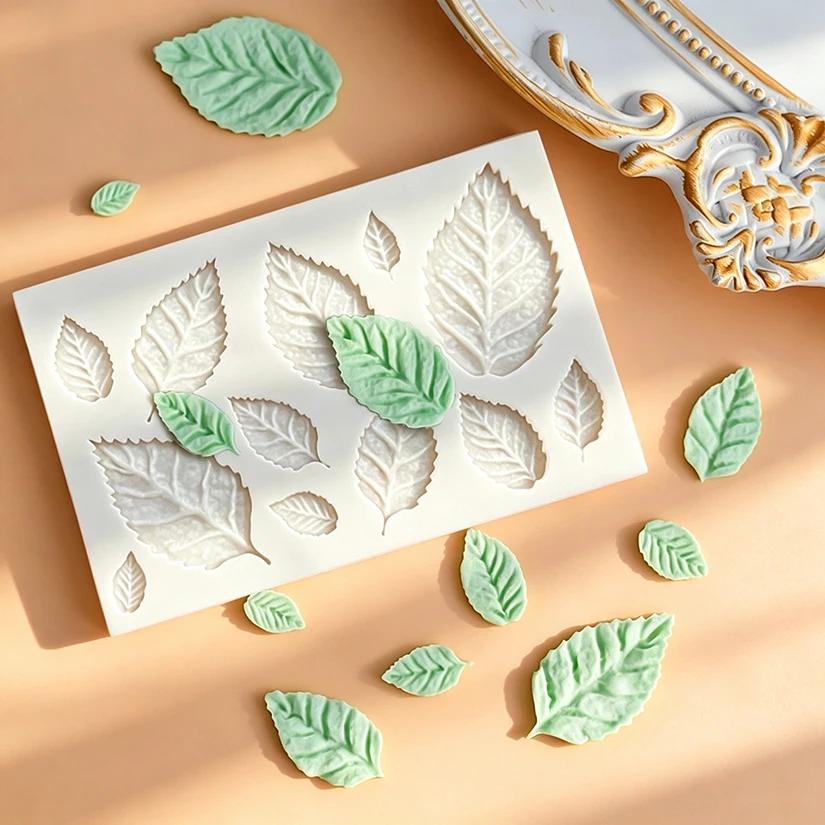Moule en silicone Feuilles de Rose pour Sugarcraft