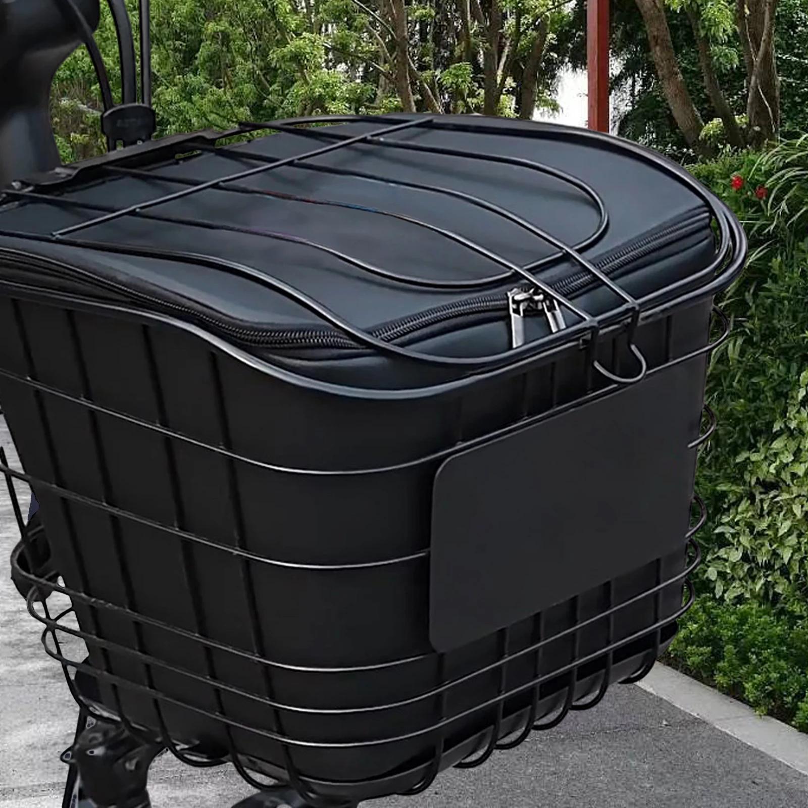 Doublure de panier de vélo, panier avant de vélo, fourre-tout suspendu arrière, sac de rangement, panier de vélo pour vélos de route en plein air, vélo électrique de Camping