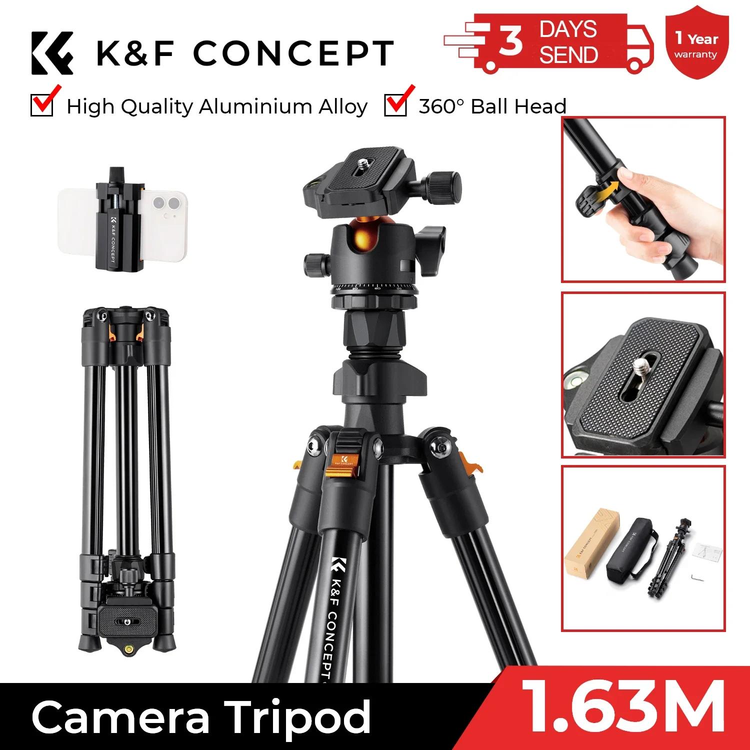 K&F CONCEPT Trépied de voyage portable pour appareil photo