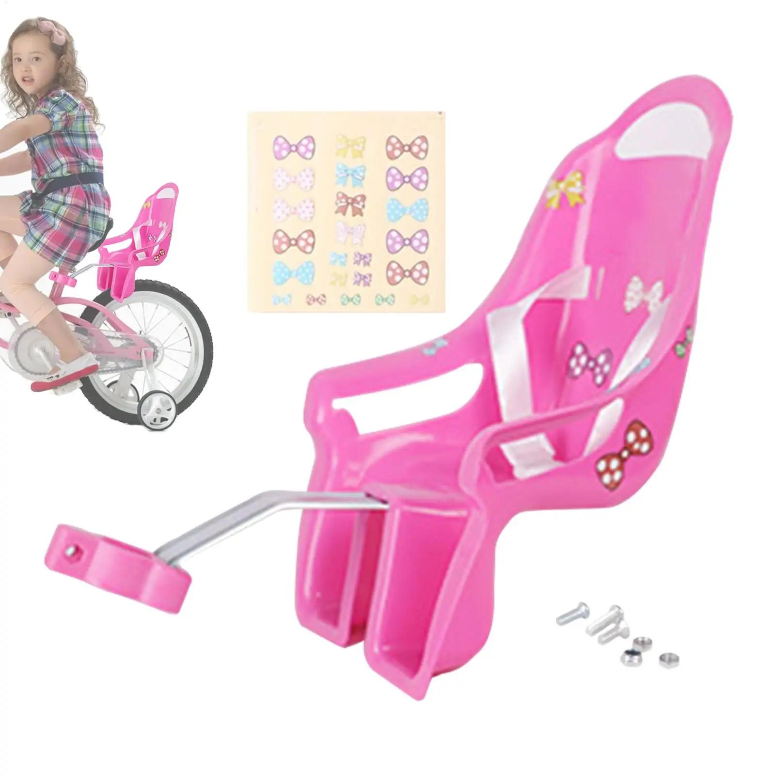 Siège de vélo pour poupée, porte-poupée pour vélo de fille avec autocollants DIY, décoration de vélo pour enfants, siège de vélo universel pour poupée, apporte du plaisir