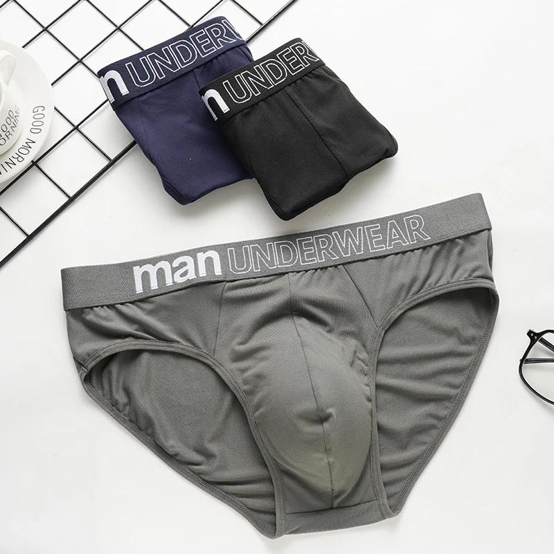 Sous-vêtements respirants pour hommes, slips pour hommes, culottes confortables, shorts sexy, lingerie masculine, caleçons triangulaires, document solide