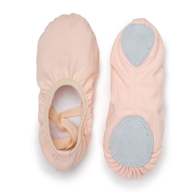 Chaussures ballet toile souple fille pantoufles brev yoga entraînement ballerine femme USHINE
