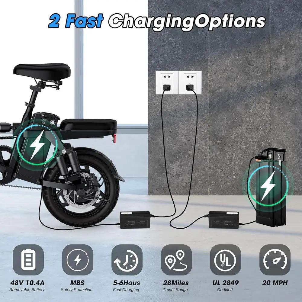 Vélo électrique pliable pour adultes - Moteur 500W