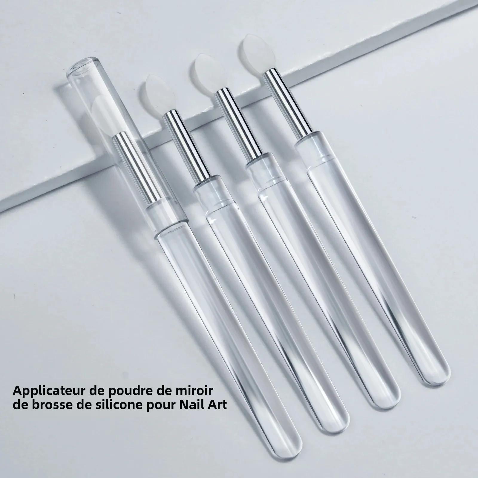 Brosse en Silicone transparente pour Nail Art