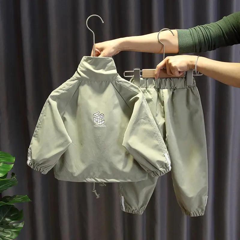 Ensemble de survêtement à imprimé géométrique pour tout-petits et bébés garçons