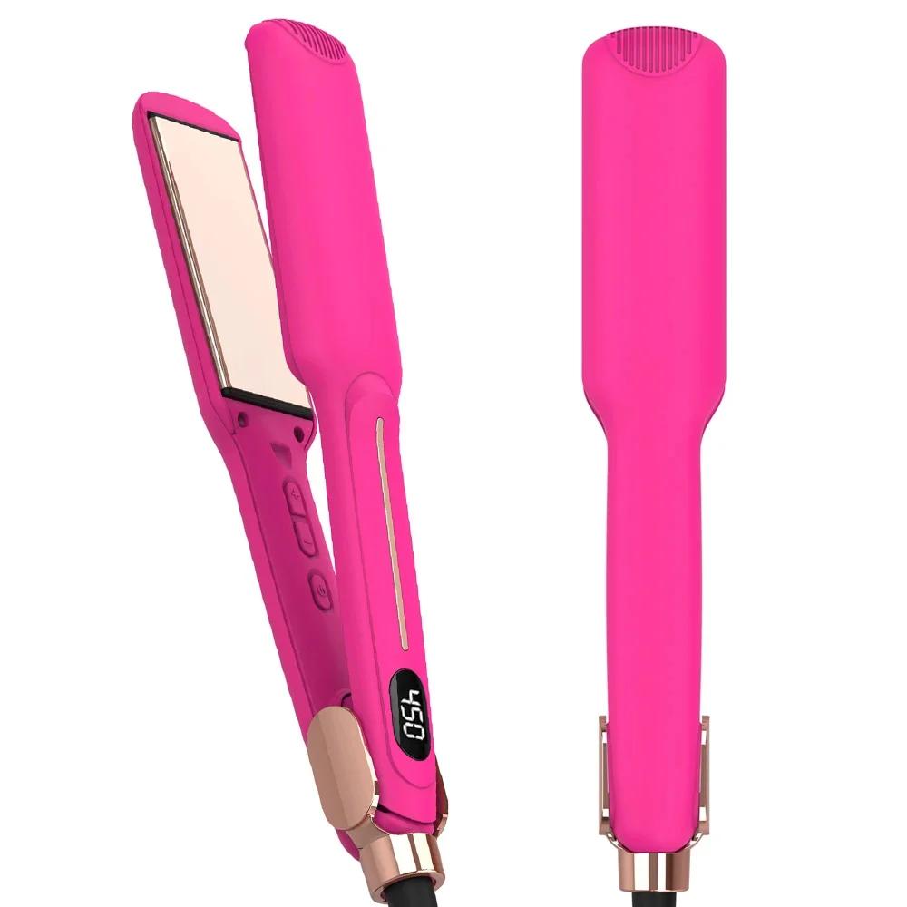 Lisseur de cheveux infrarouge 450 ℉ Lisseur à cheveux en titane, chauffe rapidement en 30 secondes