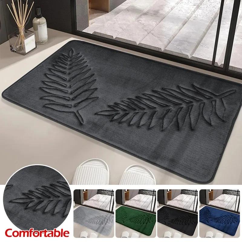 Tapis de salle de bain en mousse à mémoire de forme, 3 pièces, Ultra doux et absorbant, épais et lav