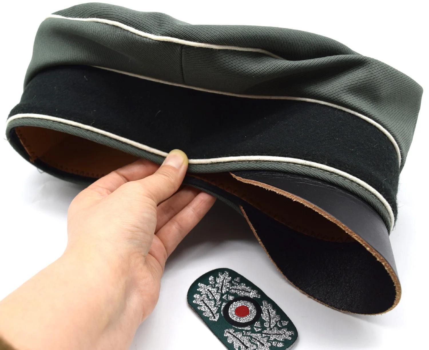 Casquette de cosplay allemande pour officiers et généraux, avec visière Crusher, anneau anti-transpi