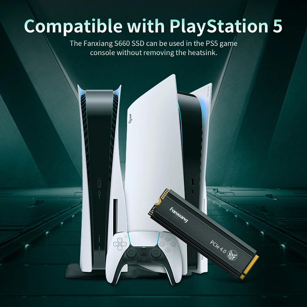 Fanxiang S660 M.2 SSD 500GB 1TB 2TB 5000MB/s M.2 NVMe PCIe4.0x4 SSD Disque SSD interne pour PS5/Play