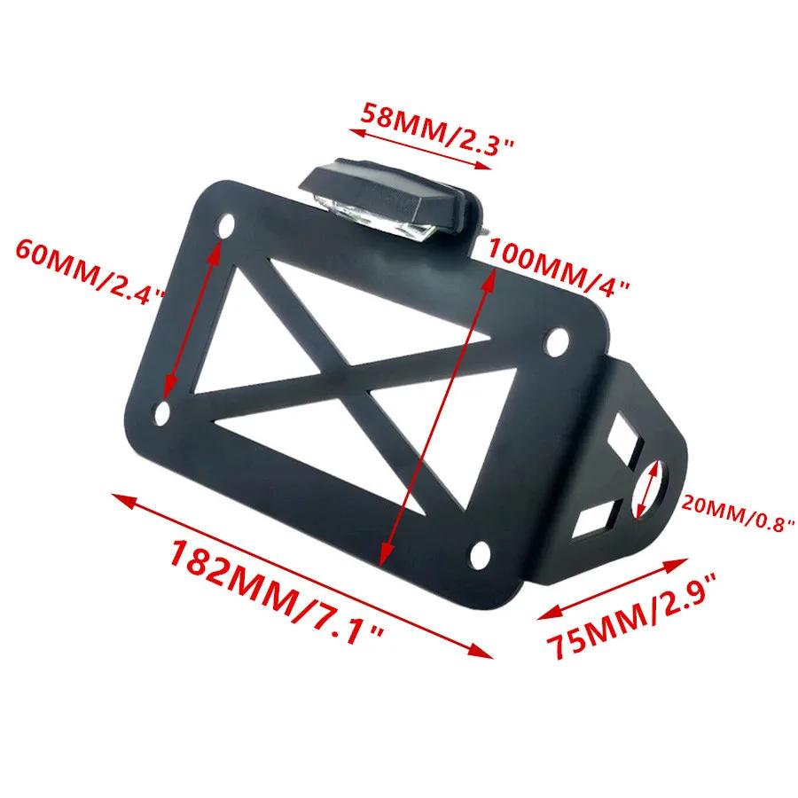 Support de plaque de planificateur d'immatriculation de moto à montage latéral universel, support ra