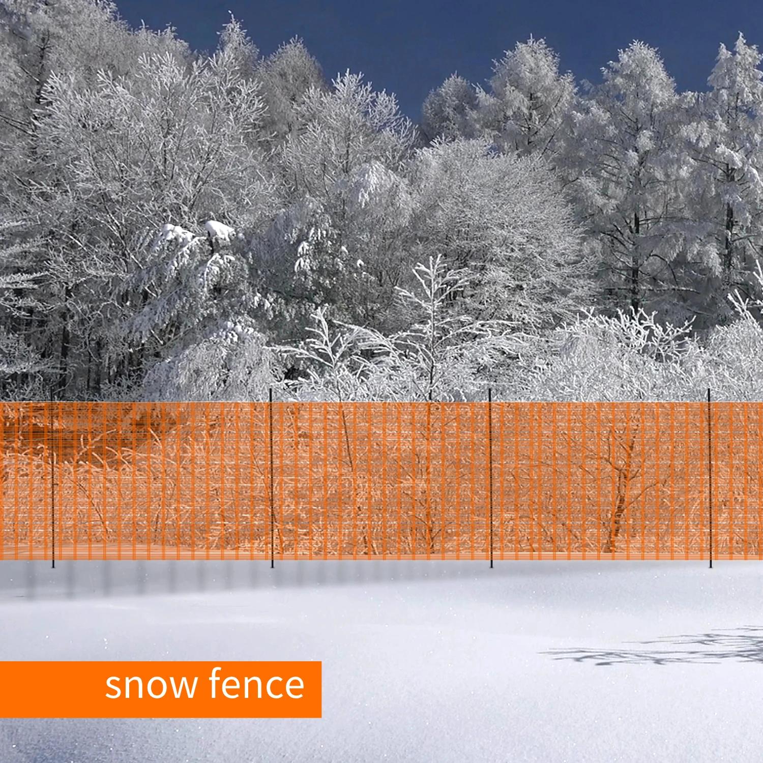3.3. Clôture de neige/sécurité pour animaux, 114.8 pieds, orange, avec diamant et iode
