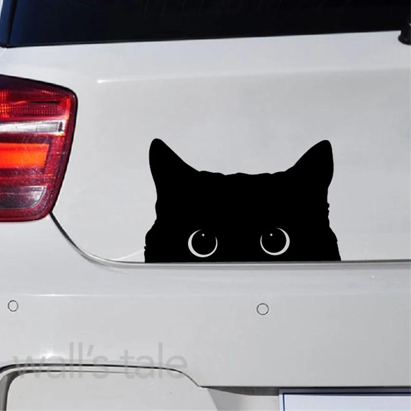 Autocollant en vinyle de chat de recherche, autocollants de fenêtre de pare-chocs de voiture, autoco