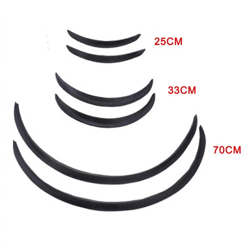 Sourcils de roue de voiture en caoutchouc et Fiber de carbone, garniture de protection universelle,