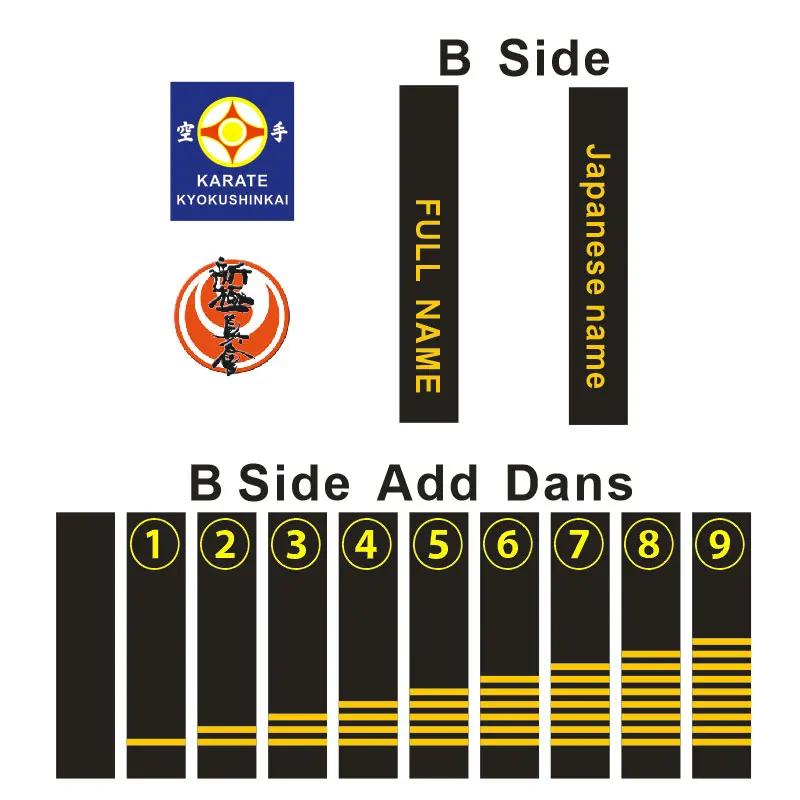 Kyokushin ceintures noires broderie la fédération internationale du karaté IKF Shinkyokushinkai gran