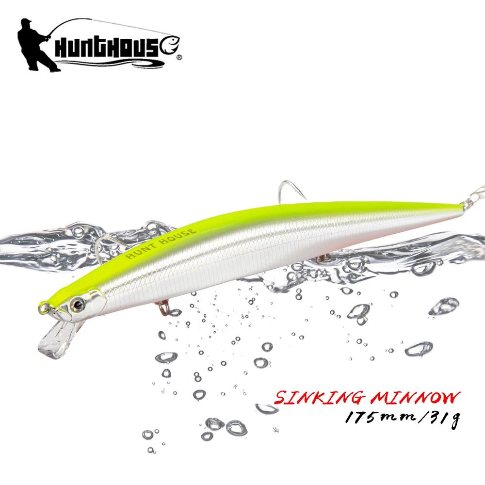 Hunthouse Tide vairon Flyer leurre de pêche 175mm 31g longue coulée coulant appât dur Pesca Jerkbait