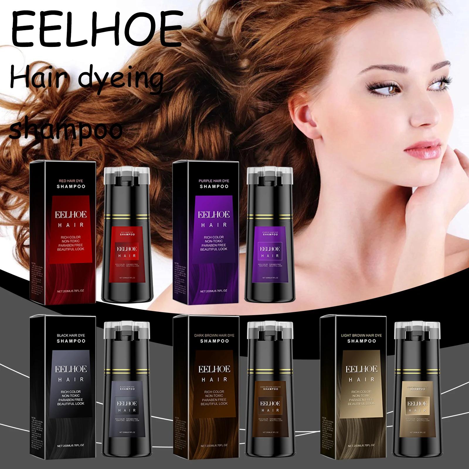 EELHOE – shampoing multicolore pour teinture des cheveux, naturel, Non irritant, nourrissant le cuir