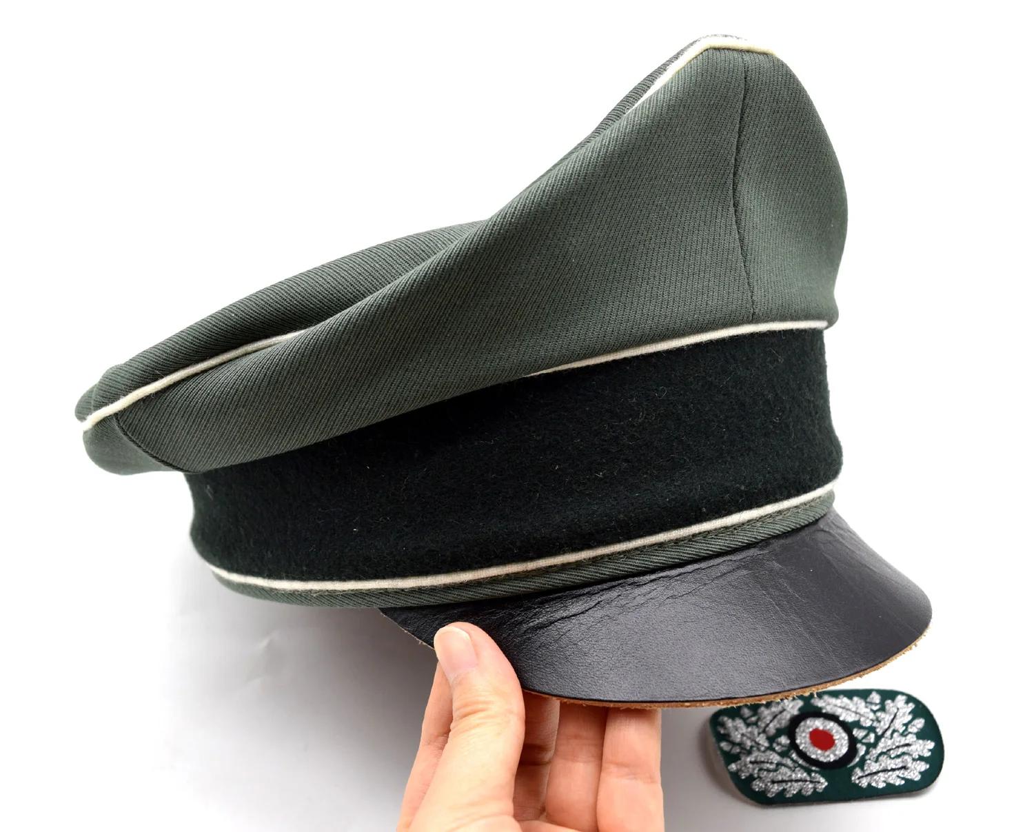 Casquette de cosplay allemande pour officiers et généraux, avec visière Crusher, anneau anti-transpi