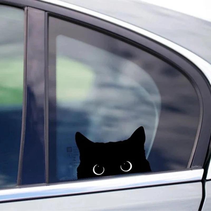 Autocollant en vinyle de chat de recherche, autocollants de fenêtre de pare-chocs de voiture, autoco