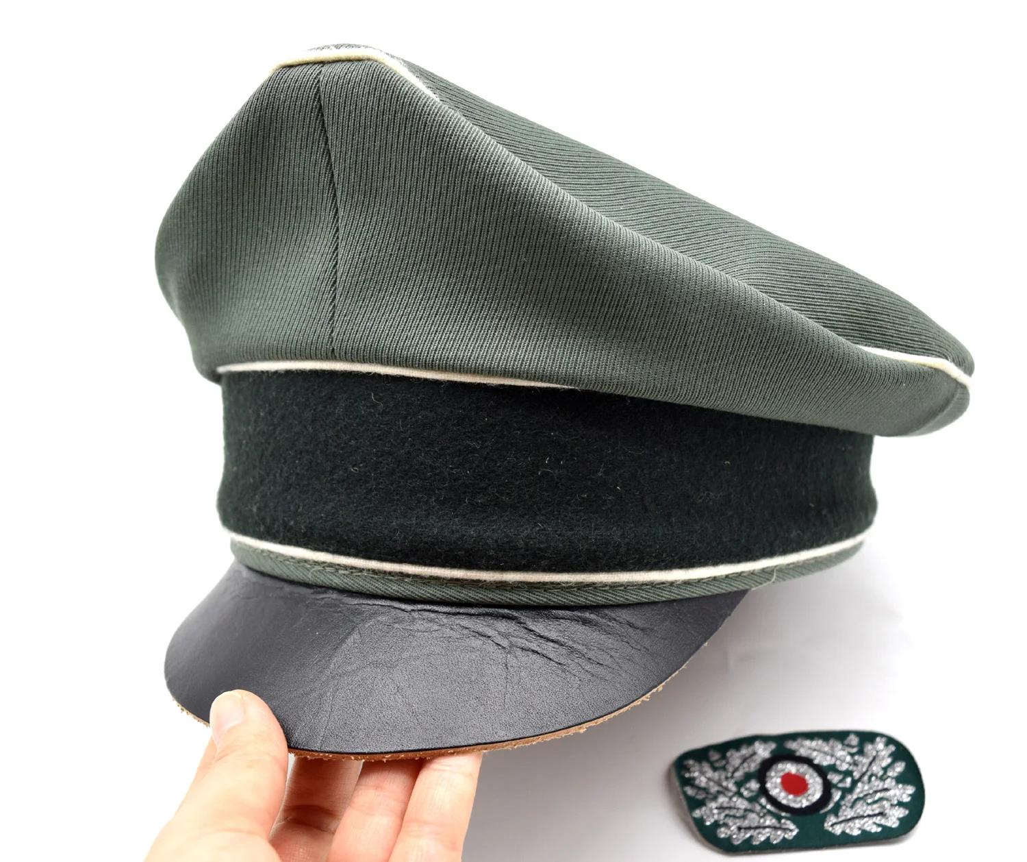 Casquette de cosplay allemande pour officiers et généraux, avec visière Crusher, anneau anti-transpi