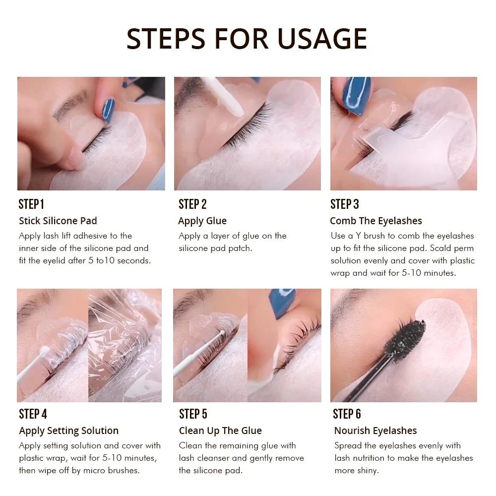 Kit de rehaussement de cils semi-permanent Gollee 4-6 semaines, teinture pour cils et sourcils, lami