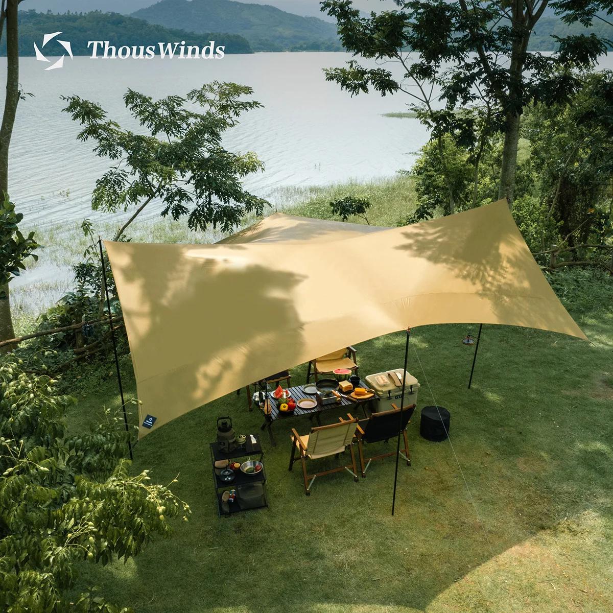 Thous Winds 4 saisons auvent de Camping ultraléger 15D Double revêtement en silicone imperméable auv