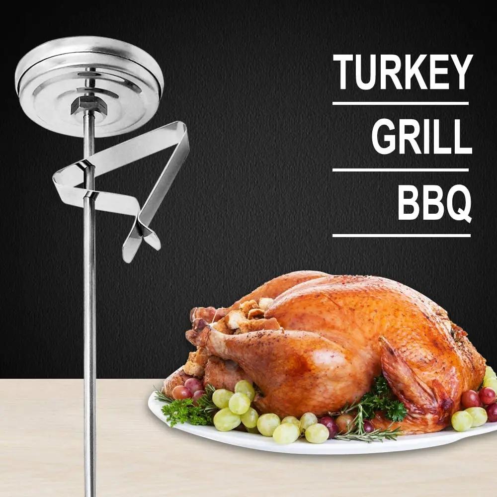 Thermomètre de friture en acier inoxydable 50-550 ° Jauge de température d'huile F avec clip – Sans