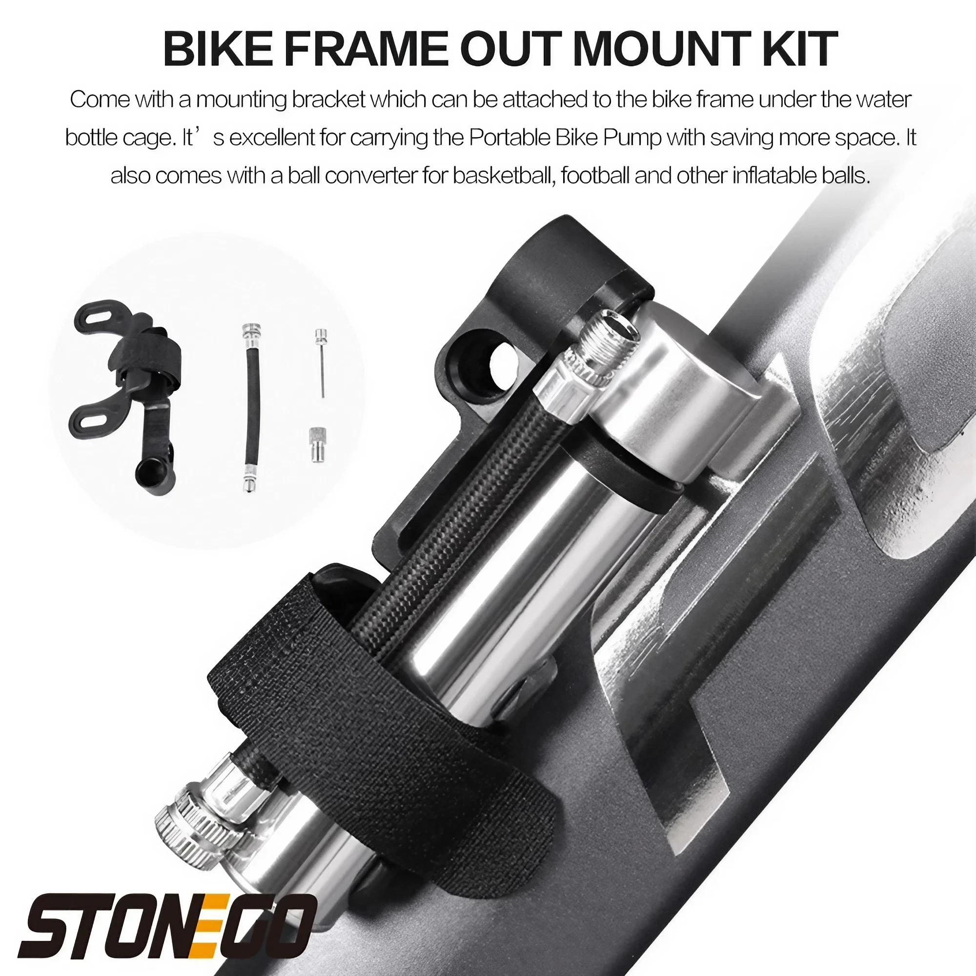Pompe à vélo de poche Portable 120 PSI haute pression, Mini pompe à vélo adaptée à la Valve Presta/S