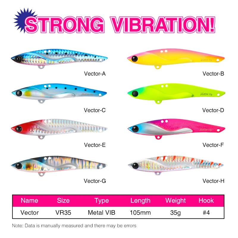 TSURINOYA 35g Teppan VIB leurre de pêche VECTOR DW38-C 105mm Vibration rivage pêche longue coulée mé