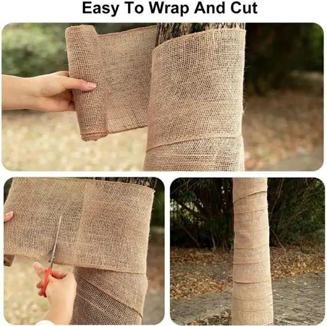 Tissu en toile de jute naturelle pour barrière contre les mauvaises herbes, lit suréWer, couverture
