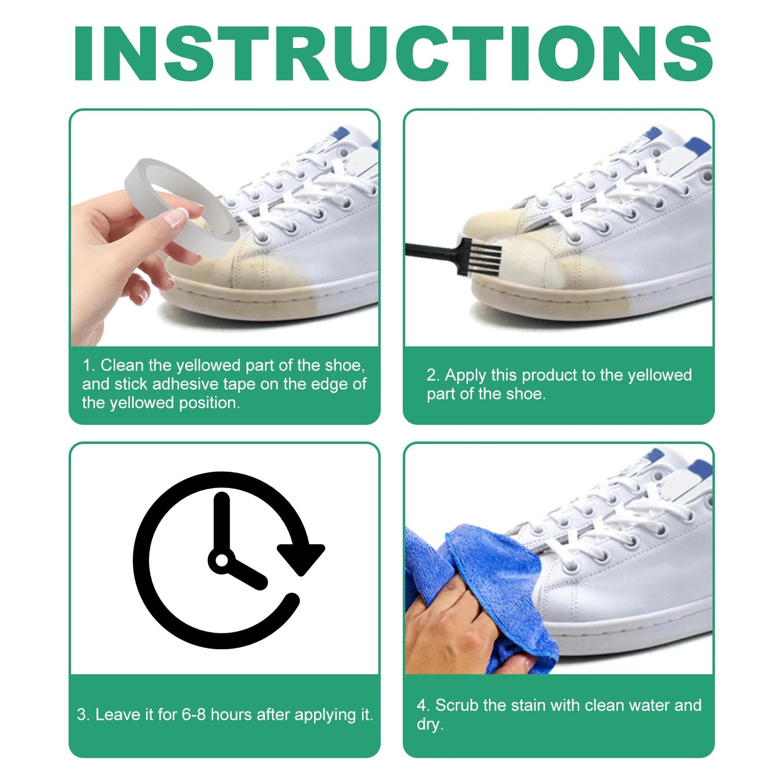 Jue-Fish-Gel jaune pour enlever l'd'effets des chaussures, nettoyage instantané sans SAF