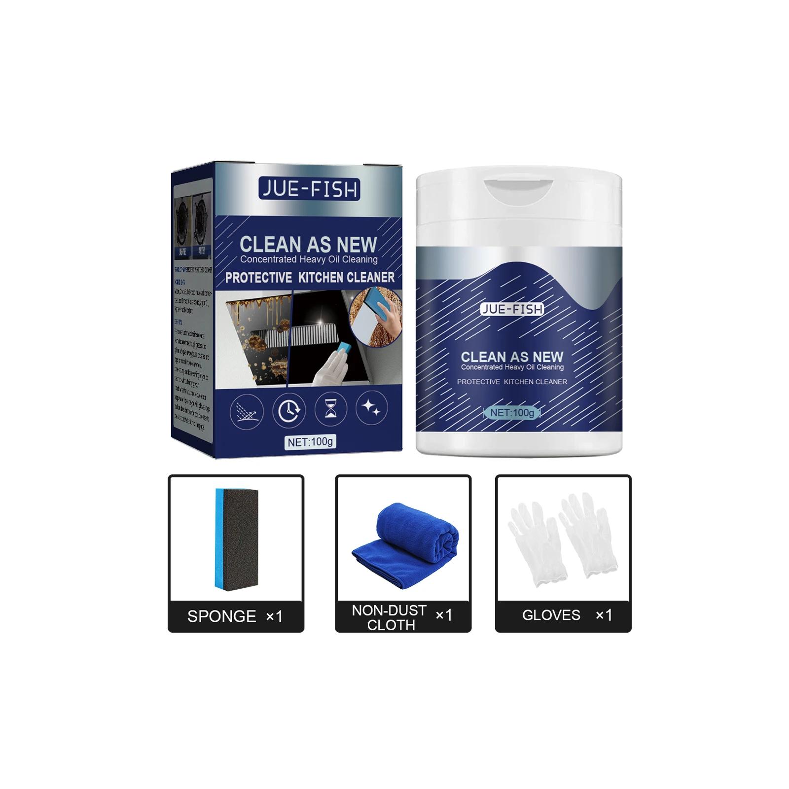 Jue-Fish-Nettoyant de cuisine protecteur, élimine les graisses dures tenaces, pénètre en profondeur,