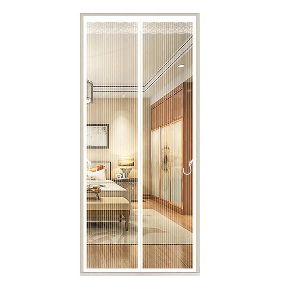 37 po. X 80 po. Porte Écran Magnétique Blanche avec Aimants RapDuty et Rideau en Maille de Diamant