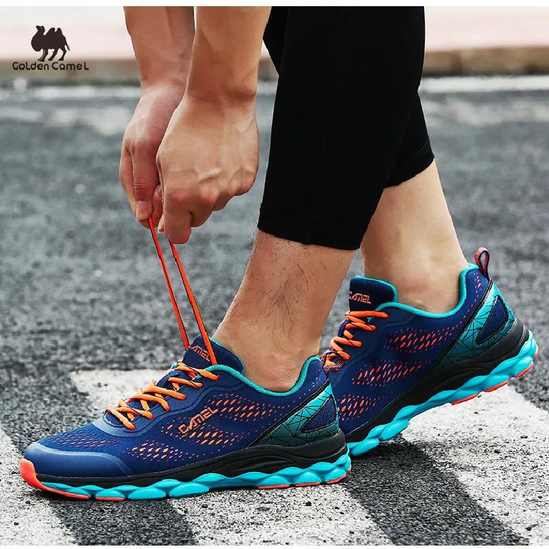 Chaussures de course homme GOLDEN CAMEL - Maille légère absorbant les chocs pour jogging et marche
