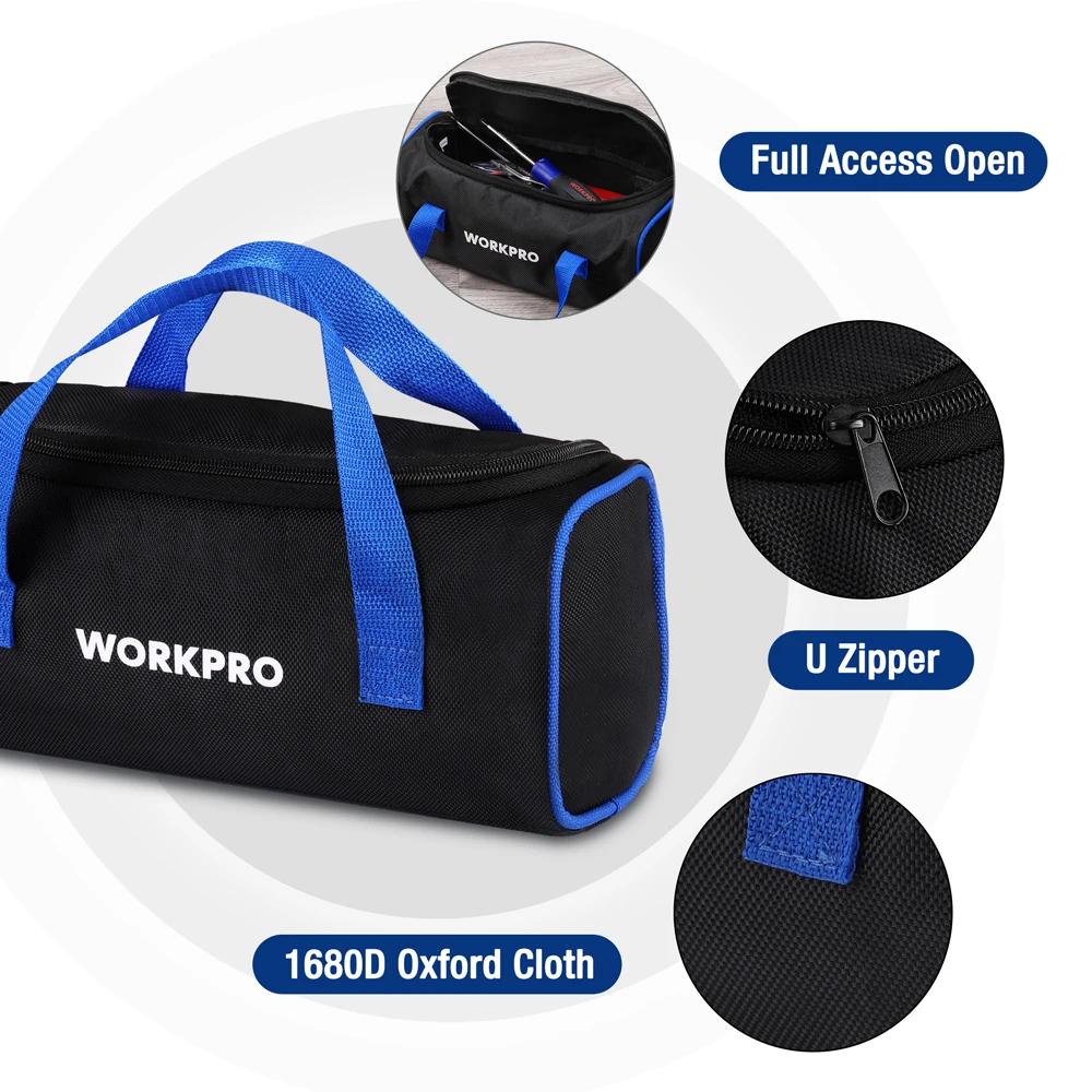 WORKPRO 12 pouces sac à outils multifonctionnel portable Kit d'électricien sac de rangement d'outils