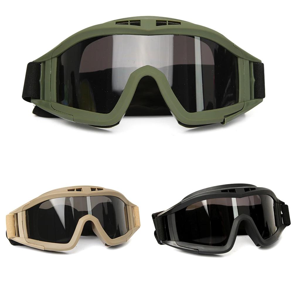 JSJM nouveau Style lunettes tactiques CS Airsoft coupe-vent lunettes de tir HD 3 lentilles Motocross