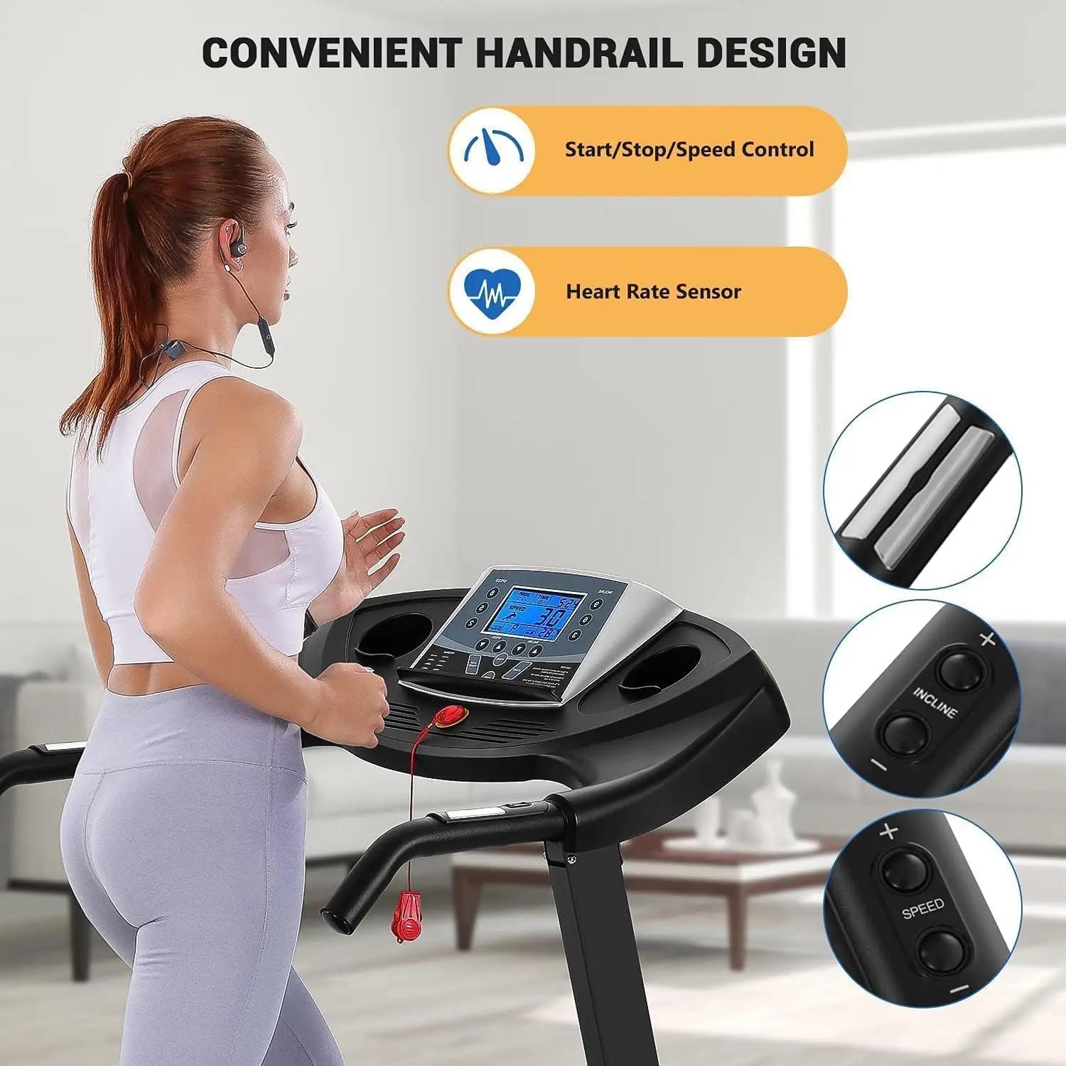 Tapis roulant électrique pliable avec inclinaison automatique, machine de course, 17 en effet, 2,5 H