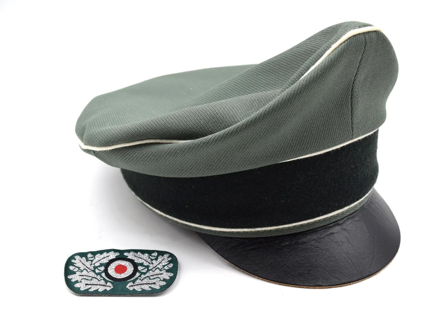 Casquette de cosplay allemande pour officiers et généraux, avec visière Crusher, anneau anti-transpi