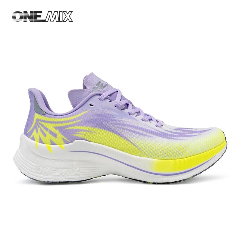 Chaussures de course ONEMIX 2025 plaque carbone - Baskets amortissantes légères antidérapantes respirantes pour hommes et femmes