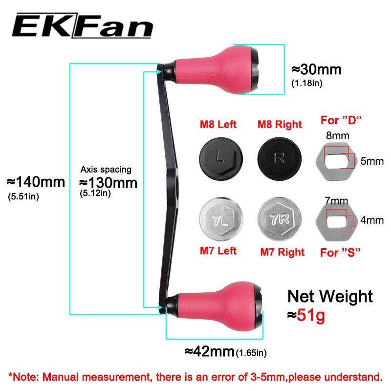 Poignée moulinet pêche Ekfan alliage aluminium 140mm - Manche TPE pour SHI DAI accessoire matériel