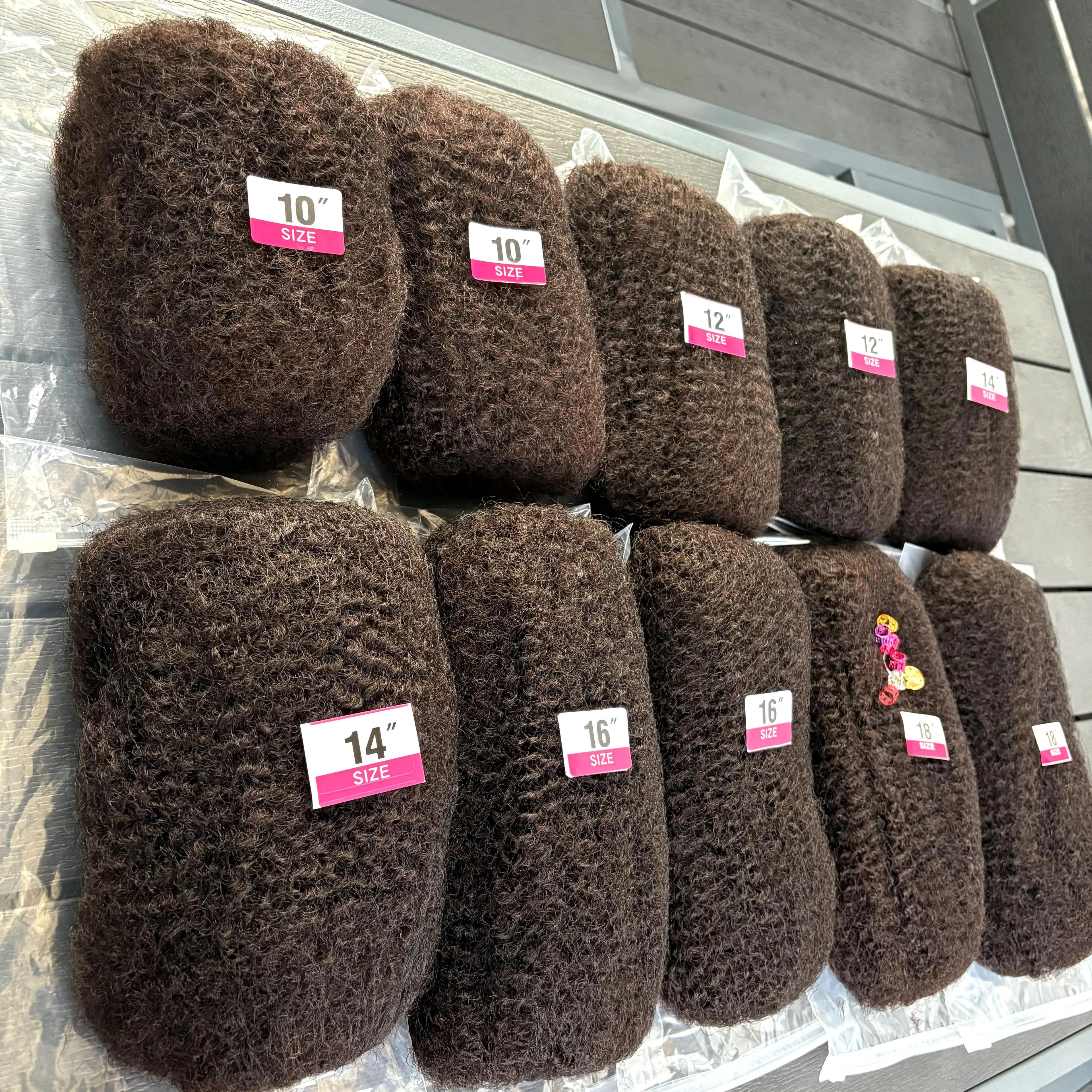 10-18 pouces 4C Afro crépus en vrac Extensions de cheveux humains sans trame 30 ou 50 g/paquet brési