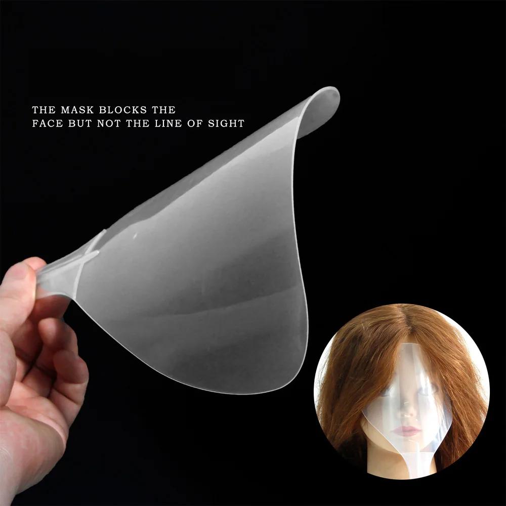 Bouclier facial en plastique transparent pour barbier, tampons de coupe de cheveux, pour Salon de co