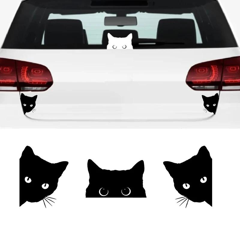 Autocollant en vinyle de chat de recherche, autocollants de fenêtre de pare-chocs de voiture, autoco