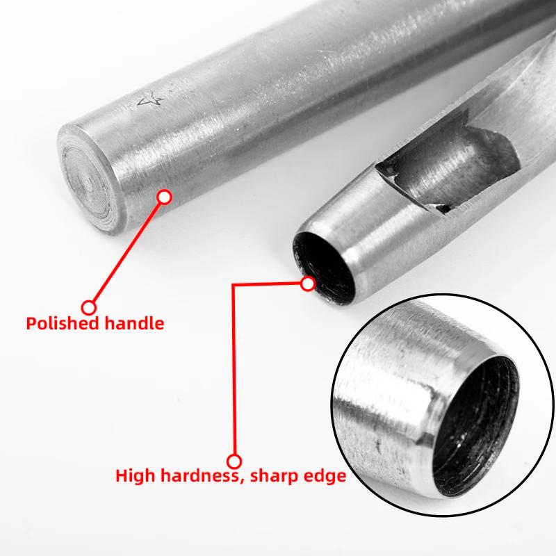 WUTA-Ensemble de poinçons creux en acier pour travaux manuels, outil de poinçonnage pour trous ronds