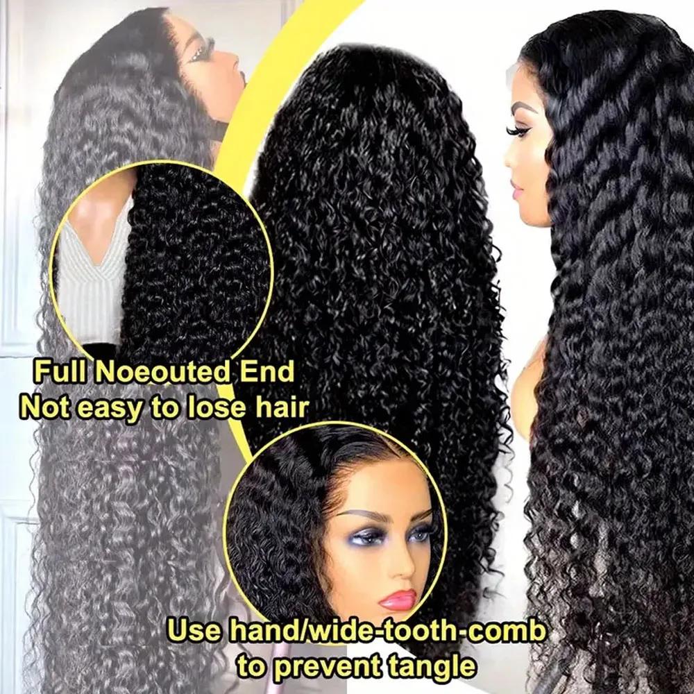 13x6 cheveux humains vierges brésiliens Jerry crépus boucles 250% densité vrais cheveux humains HD13