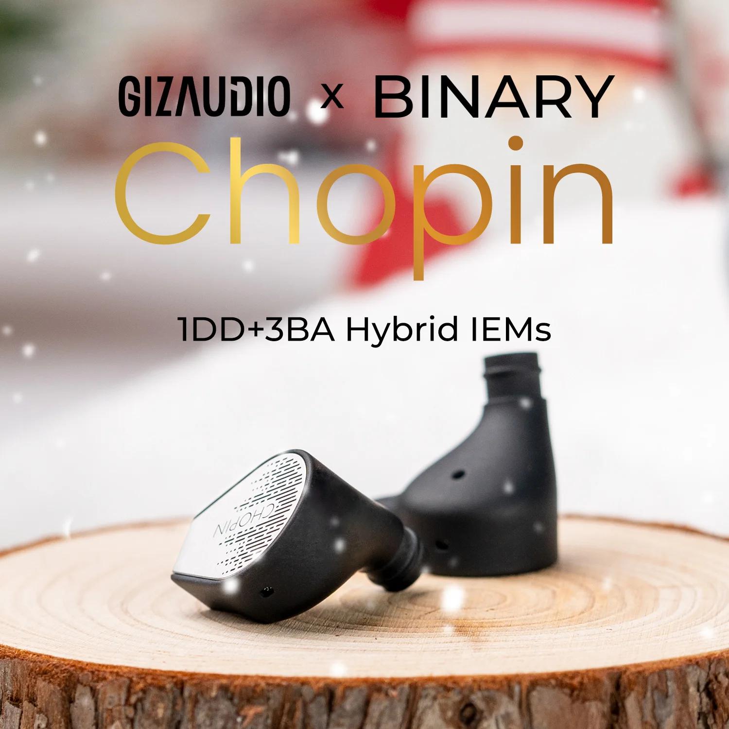 HiFiGo binaire × Gizaudio Chopin écouteur 1DD + 3BA moniteurs intra-auriculaires hybrides HiFi Audio