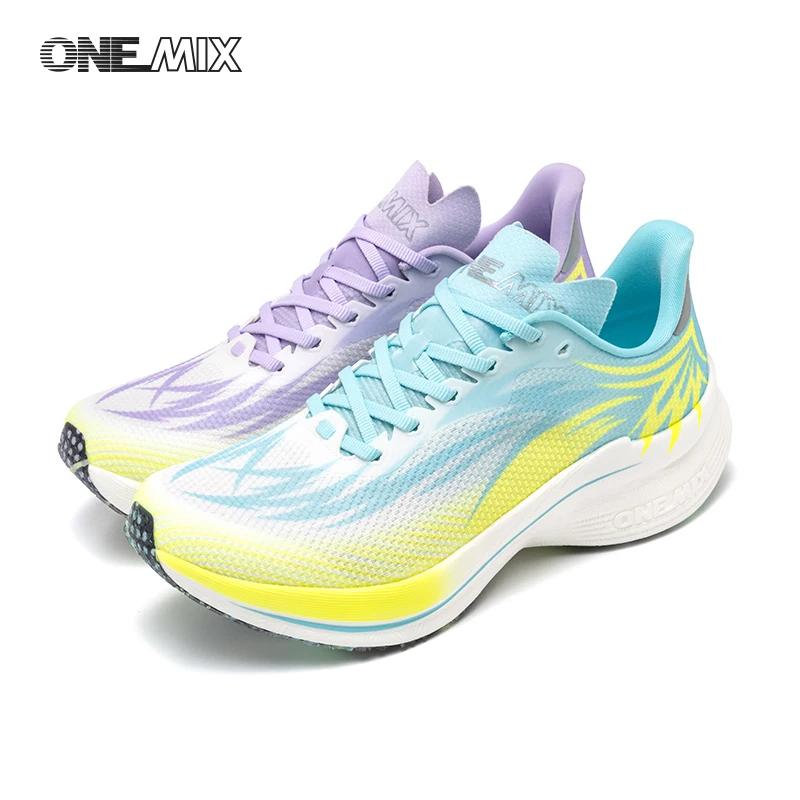 Chaussures de course ONEMIX 2025 plaque carbone - Baskets amortissantes légères antidérapantes respirantes pour hommes et femmes