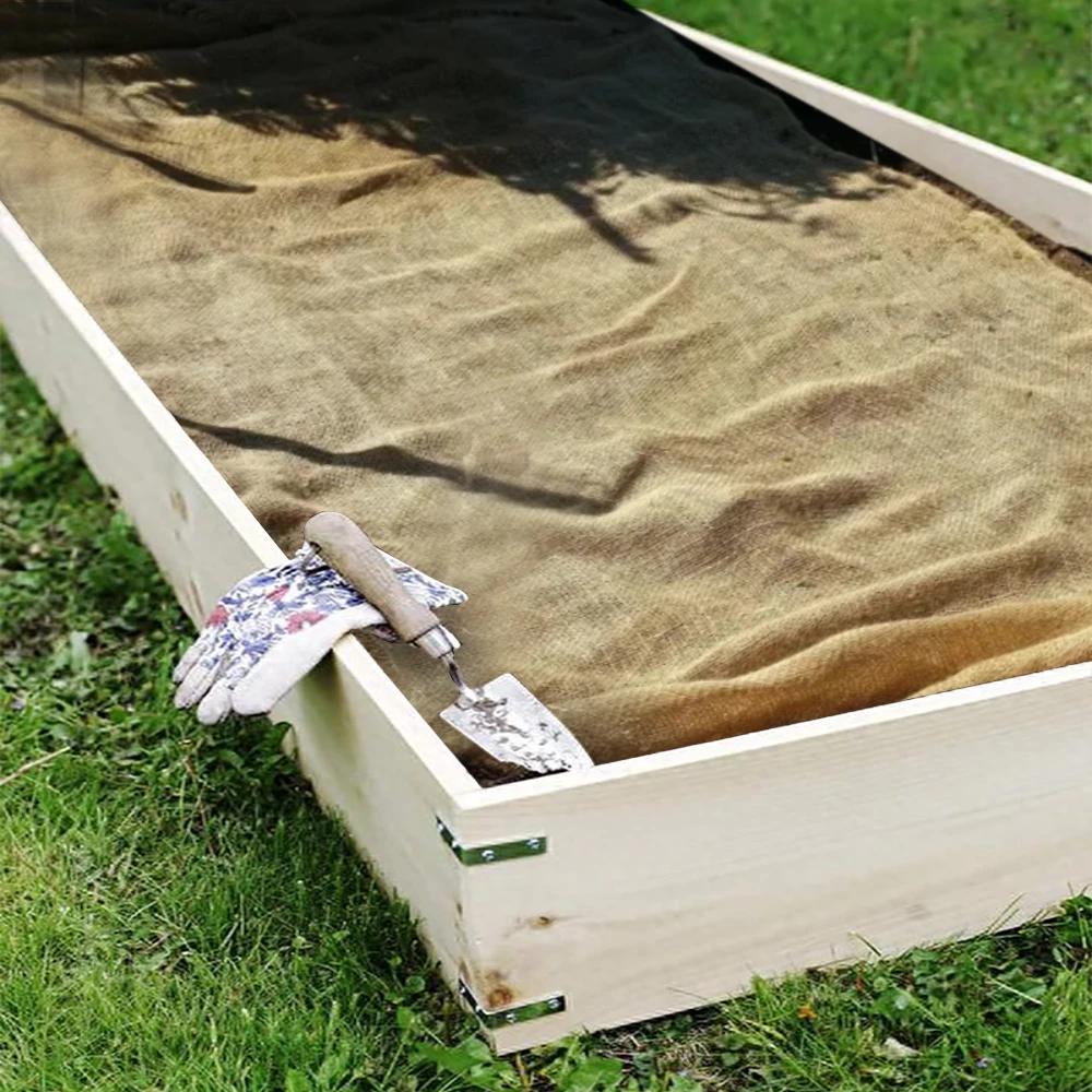 Tissu en toile de jute naturelle pour barrière contre les mauvaises herbes, lit suréWer, couverture
